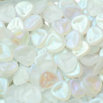 Margele cehesti Rose petals 8x7 mm Crystal AB matted