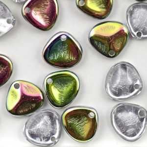 Margele Cehia - Margele cehesti Rose petals 8x7 mm Crystal vitrail