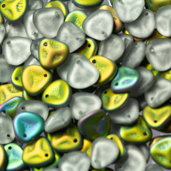 Margele cehesti Rose petals - Margele cehesti Rose petals 8x7 mm Crystal vitrail matted