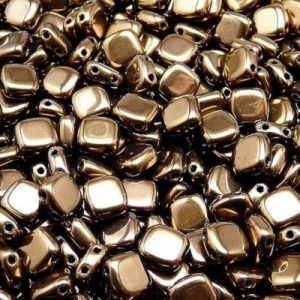 Margele Cehia - Margele cehesti Square 6x6 mm Jet Bronze