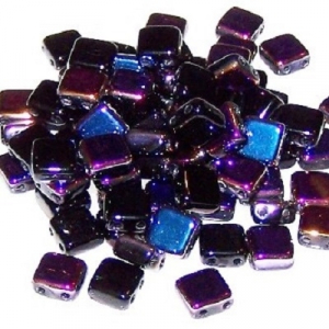 Margele Cehia - Margele cehesti Square 6x6 mm Jet Sliperit