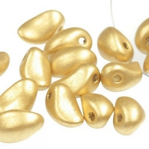 Margele Cehia - Margele cehesti Tulip petal 4x6 mm Aztec gold