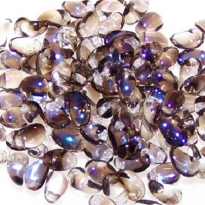 Margele Cehia - Margele cehesti Tulip petal 4x6 mm Crystal azuro