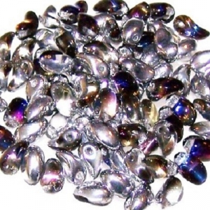 Margele Cehia - Margele cehesti Tulip petal 4x6 mm Crystal bermuda blue