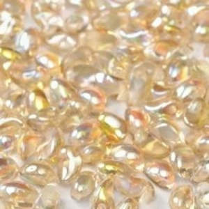 Margele Cehia - Margele cehesti Tulip petal 4x6 mm Crystal lemon rainbow