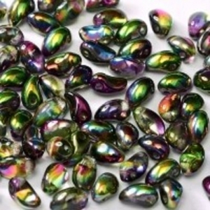 Margele Cehia - Margele cehesti Tulip petal 4x6 mm Crystal margintic orchid