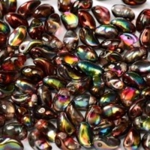 Margele Cehia - Margele cehesti Tulip petal 4x6 mm Crystal margintic wine