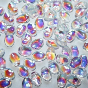 Margele Cehia - Margele cehesti Tulip petal 6x8 mm Crystal AB