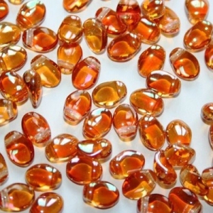 Margele Cehia - Margele cehesti Tulip petal 6x8 mm Crystal apricot medium