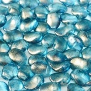 Margele Cehia - Margele cehesti Tulip petal 6x8 mm Crystal GT celestian blue