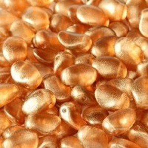 Margele Cehia - Margele cehesti Tulip petal 6x8 mm Crystal GT tangerine