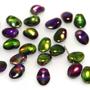Margele Cehia - Margele cehesti Tulip petal 6x8 mm Crystal margintic orchid