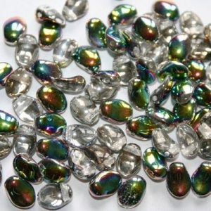 Margele Cehia - Margele cehesti Tulip petal 6x8 mm Crystal vitrail