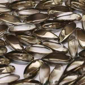 Margele Cehia - Margele cehesti Twist 6x12 mm Crystal chrome