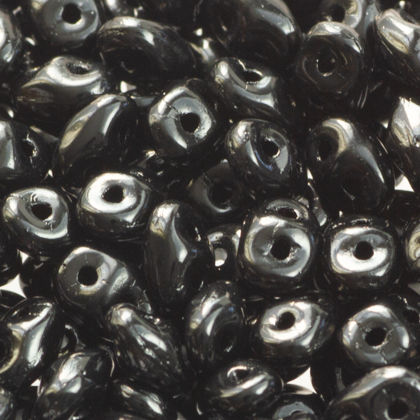 Margele cehesti SuperDuo 5x2 mm Jet [1]