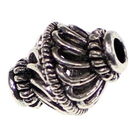 Accesorii metale comune - Margele metalice 15/12 mm argintiu antichizat