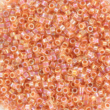 Margele Miyuki - Margele Miyuki delica 11/0 dark peach lined crystal ab DB-54