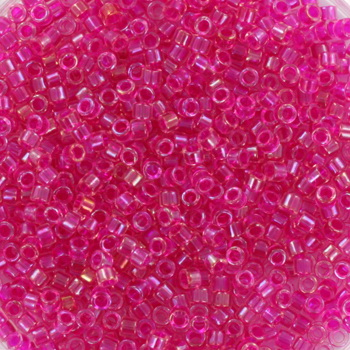 Margele Miyuki - Margele Miyuki delica 11/0 hot pink lined ab crystal DB-1743