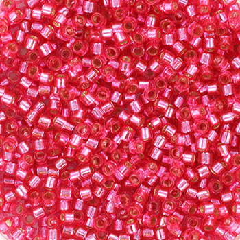 Margele Miyuki - Margele Miyuki delica 11/0 silverlined dyed rose DB-1338