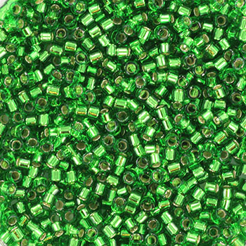 Margele Miyuki - Margele Miyuki delica 11/0 silverlined green DB-46
