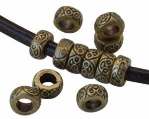 Accesorii metale comune - Margele rondele zamak bronz antichizat 7