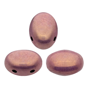 Margele Par Puca - Margele Samos Par Puca 5 x7 mmOpaque Mix Violet/Gold Ceramic Look