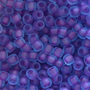 Margele Toho - Margele Toho Round inside color frosted aqua/purple lined 2 mm TR 11 252F