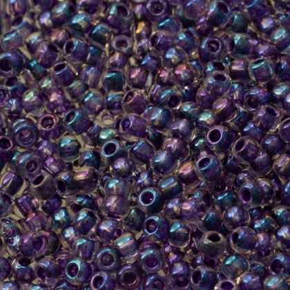 Margele Toho Round 11/0 inside color rainbow crystal/tanzanite lined TR 11 181