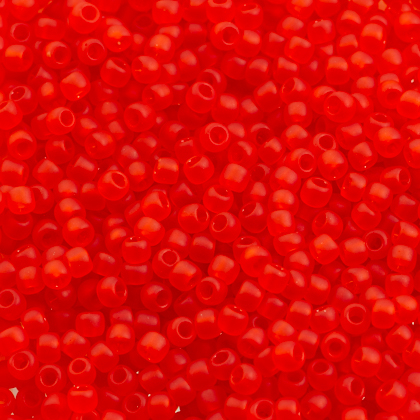 Toho Round - Margele Toho Round 11/0 transparent frosted siam ruby TR 11 5BF