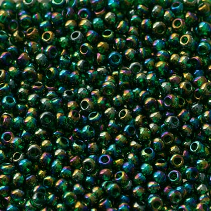 Margele Toho - Margele Toho Round 11/0 transparent rainbow green emerald TR 11 179