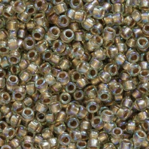 Margele Toho - Margele Toho Round 15/0 gold lined rainbow lt jonquil TR 15 998