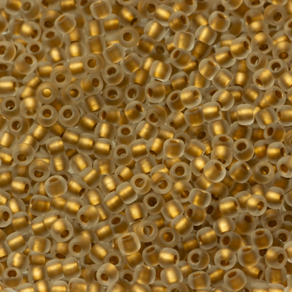 Margele Toho - Margele Toho Round gold lined frosted crystal 2.2 mm TR 11 989F