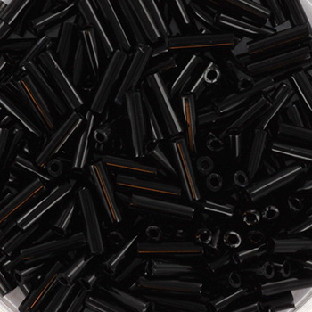 Margele Miyuki - Miyuki bugles 6 mm opaque black BGL2-401