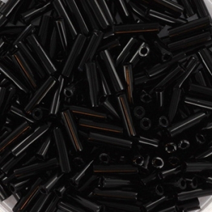 Margele Miyuki - Margele Miyuki Bugles 6 mm opaque black KRMIBG6401