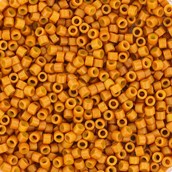 Margele Miyuki - Miyuki delica's 11/0 opaque dyed pumpkin DB-653