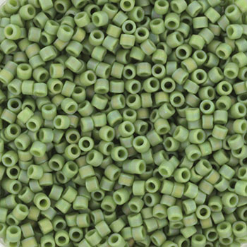 Margele Miyuki - Miyuki delica's 11/0 opaque matte ab glazed pistachio DB-2310