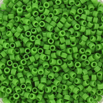 Margele Miyuki - Miyuki delica's 11/0 opaque matte green DB-754
