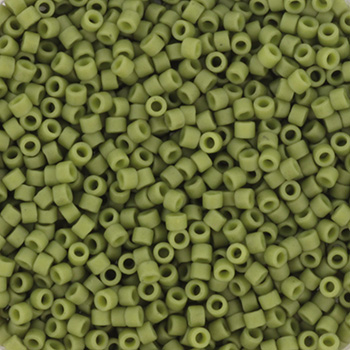 Margele Miyuki - Miyuki delica's 11/0 opaque matte luster olive DB-391-1