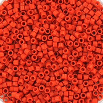 Margele Miyuki Delica - Miyuki delica's 11/0 opaque semi frosted dyed cinnabar DB-795