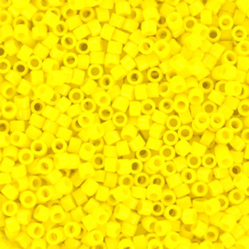 Margele Miyuki - Miyuki delica's 11/0 opaque yellow DB-721
