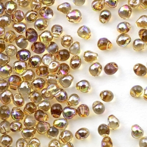 Margele Miyuki - Margele Miyuki Drops 3,4 mm Crystal Brown Rainbow