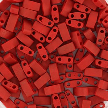Margele Miyuki - Miyuki half tila 5x2.3 mm - metallic matte brick red KR-MITL2-2040