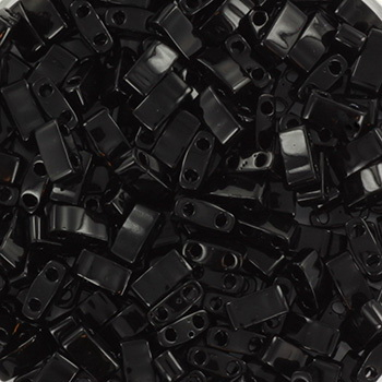 Margele Miyuki - Miyuki half tila 5x2.3 mm opaque black HTL-401