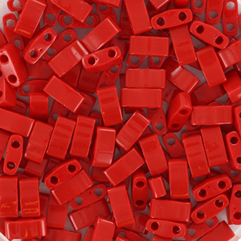 Margele Miyuki Tila - Miyuki half tila 5x2.3 mm opaque red HTL-408