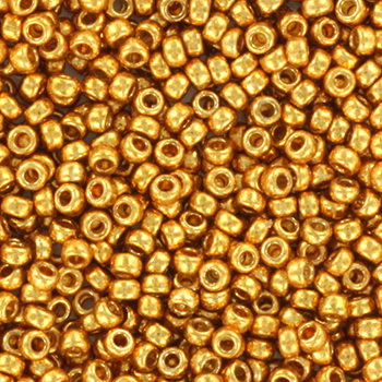 Margele Miyuki Rocailes (rotunda) - Miyuki rocailles 11/0 duracoat galvanized yellow gold 11-4203