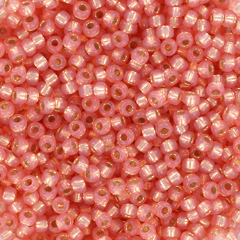 Margele Miyuki - Miyuki rocailles 11/0 - silverlined alabaster dyed salmonKR-MISE11-642