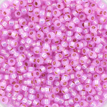 Margele Miyuki - Miyuki rocailles 11/0 silverlined dyed alabaster hot pink 11-644