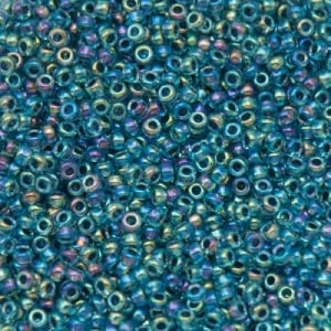 Margele Miyuki - Margele Miyuki Rocailles 11/0 Color lined blue aqua AB 0339