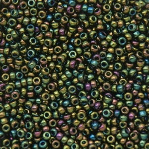 Margele Miyuki - Margele Miyuki Rocailles 11/0 Metallic green iris 0453