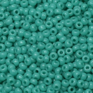Margele Miyuki - Margele Miyuki Rocailles 11/0 opaque turquoise green KRMISE11412